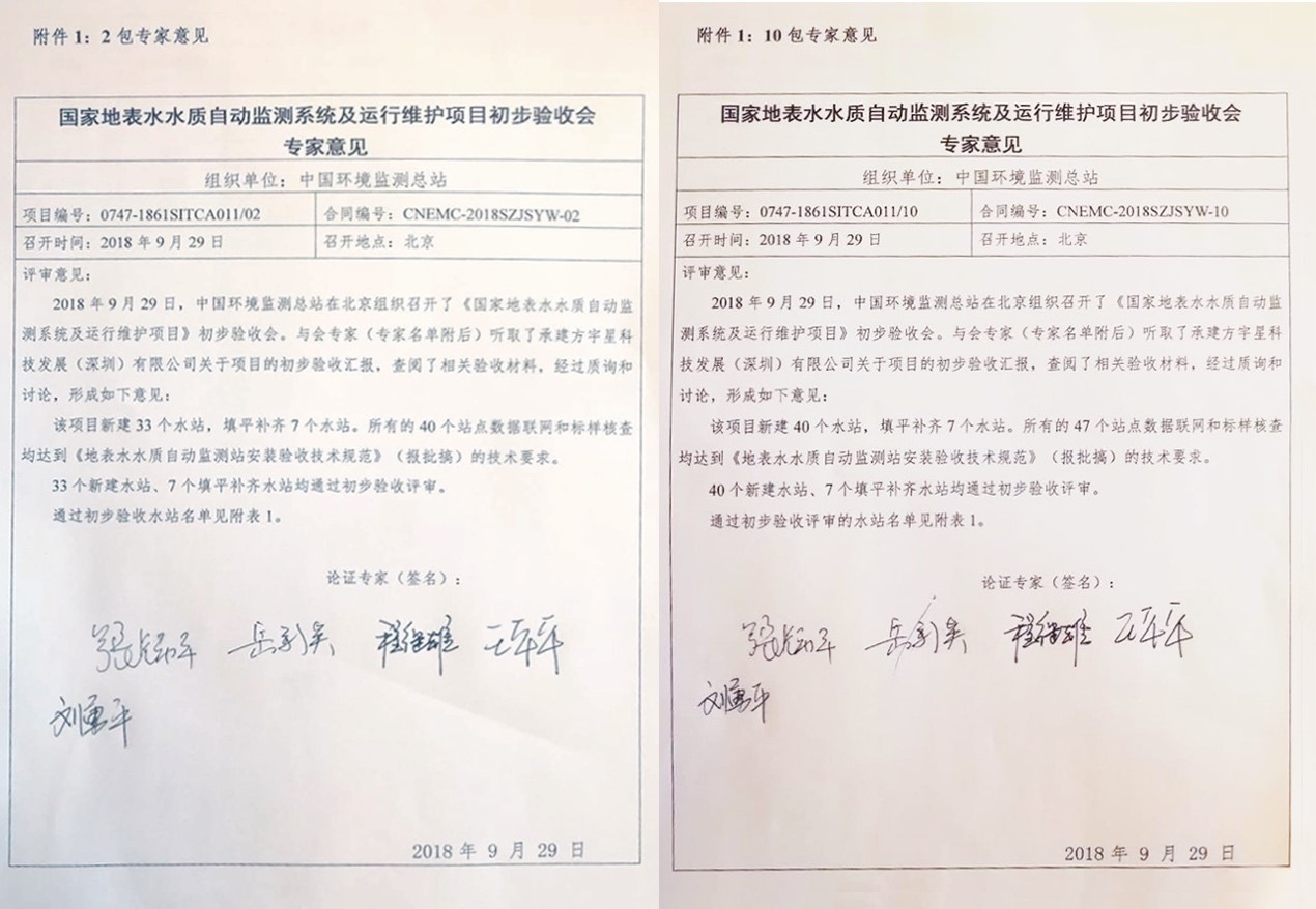 “高标准、严要求”—熊猫体育环境全资子公司宇星科技顺利通过国家水站项目初验